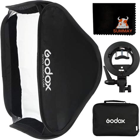 godox s-type bowens mount flash bracket with softbox kit|godox 32x32 80x80.